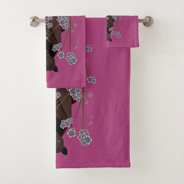 Flying Fox Boysenberry Badehandtuch Set (Insitu)