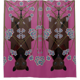 Flying Fox Boysenberry Duschvorhang