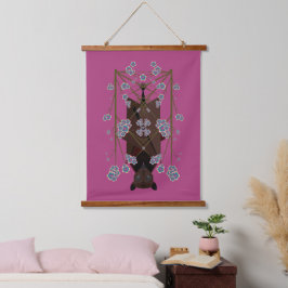 Flying Fox Boysenberry Wood Topped Tapestry Wandteppich Mit Holzrahmen