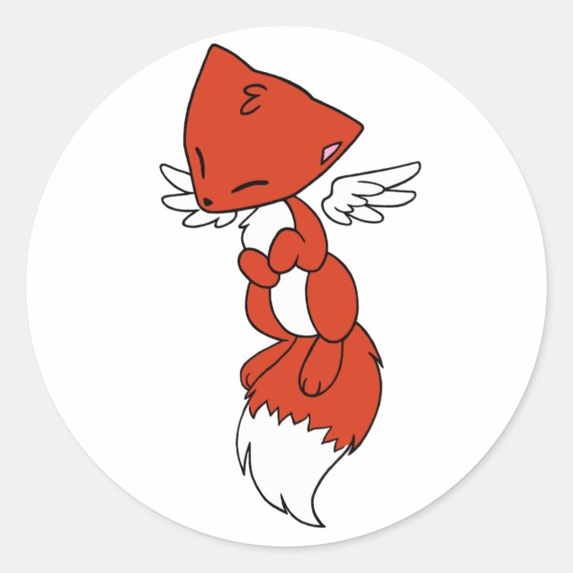 Flying Fox Runder Aufkleber (Vorderseite)