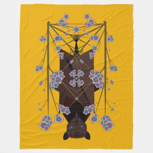 Flying Fox Senf Fleece Blanket (3 Größen) (Vorderseite)