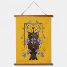 Flying Fox Senf Holz Topped Tapestory Wandteppich Mit Holzrahmen