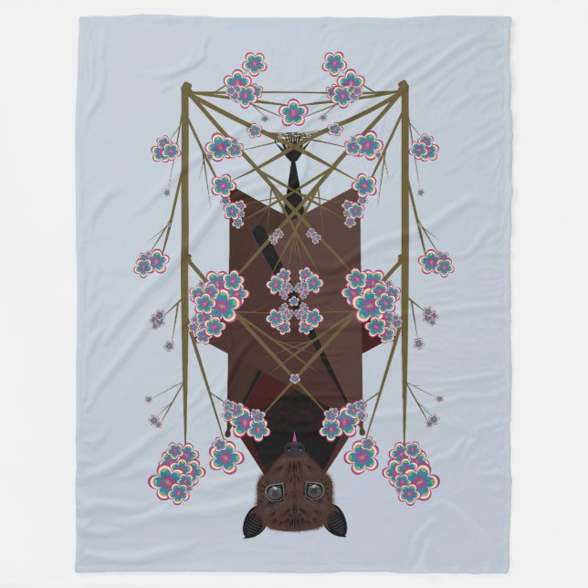 Flying Fox Sky Blue Fleece Blanket (3 Größen) (Vorderseite)