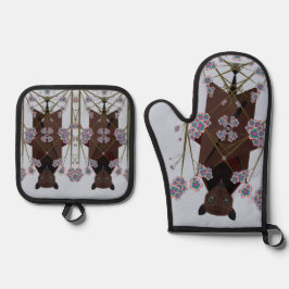 Flying Fox Sky Blue Ofenhandschuh & Topflappen-Set