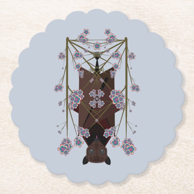 Flying Fox Sky Blue Paper-Untersetzer Untersetzer (Vorderseite)