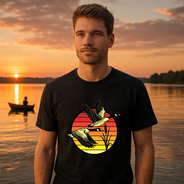 Flying Ges & Retro Sunset T-Shirt (Von Creator hochgeladen)