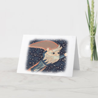 Flying Gnome Blank Card Dankeskarte