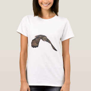 Flying Great Gray Owl Raptor Wildlife Foto T-Shirt