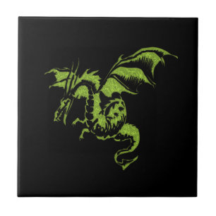 Flying Green Dragon Fliese