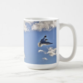 Flying Gull & Clouds Wildlife Birdlover Geschenk Kaffeetasse