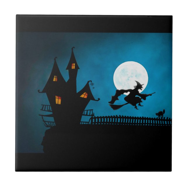 Flying Hexe Fliese (Vorderseite)
