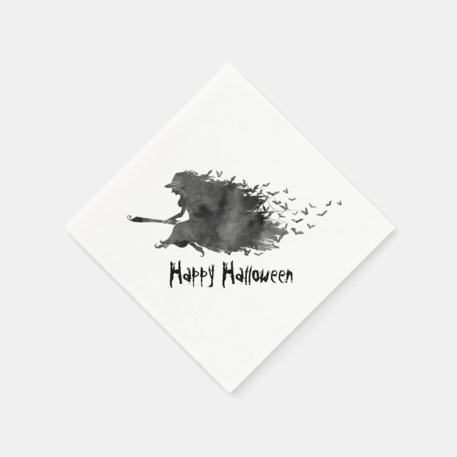 Flying Hexe Halloween Paper Napkins Serviette (Ecke)