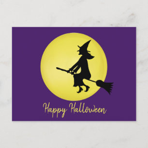 Flying Hexe in der Mondlicht-Karte Postkarte