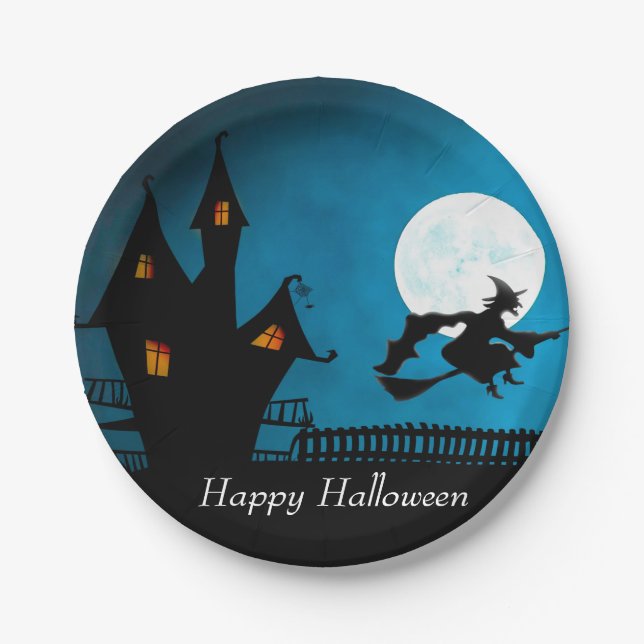 Flying Hexe Pappteller (Vorderseite)