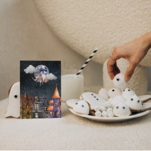 Flying Hexe Postcross Postcard Postkarte