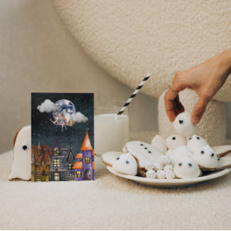 Flying Hexe Postcross Postcard Postkarte