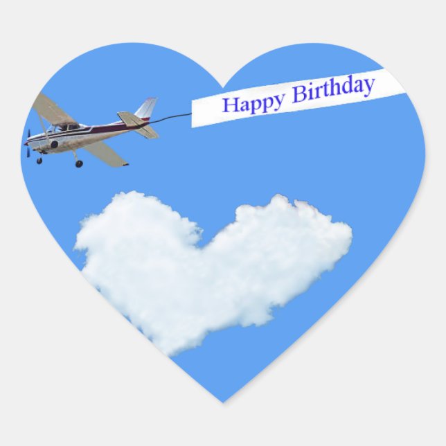 Flying High Birthday Sticker (Vorderseite)