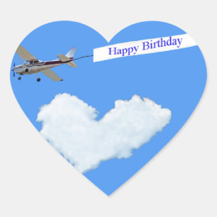 Flying High Birthday Sticker