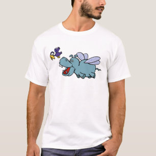 Flying Hippo & Bird T-Shirt