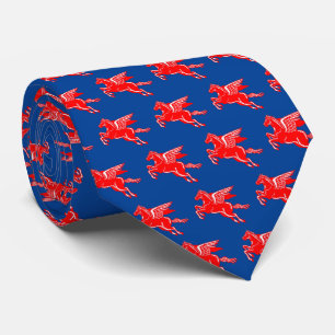 Flying Horse - Red and White on Deep Blue Krawatte