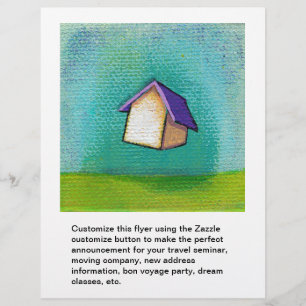 Flying House Reisen Zuhause lustige fröhliche fröh Flyer