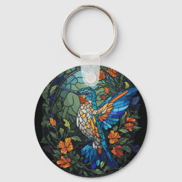Flying Humming Bird farbenfroh gesteinigtes Glas Schlüsselanhänger