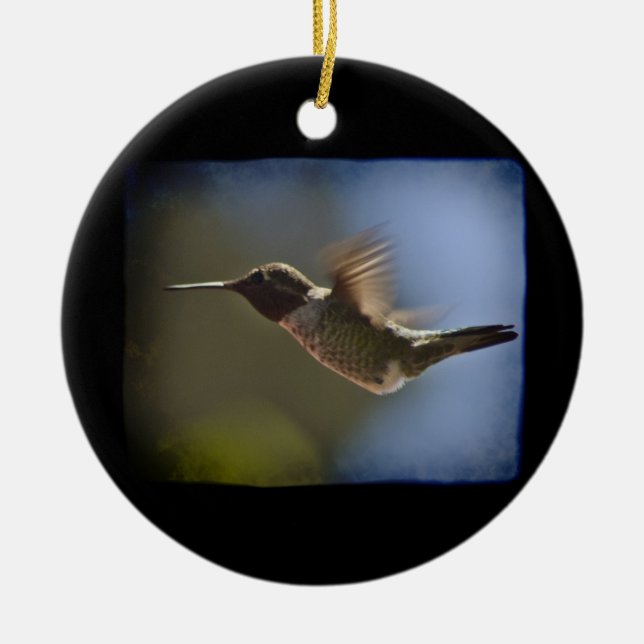 Flying Hummingbird Keramikornament (Vorne)