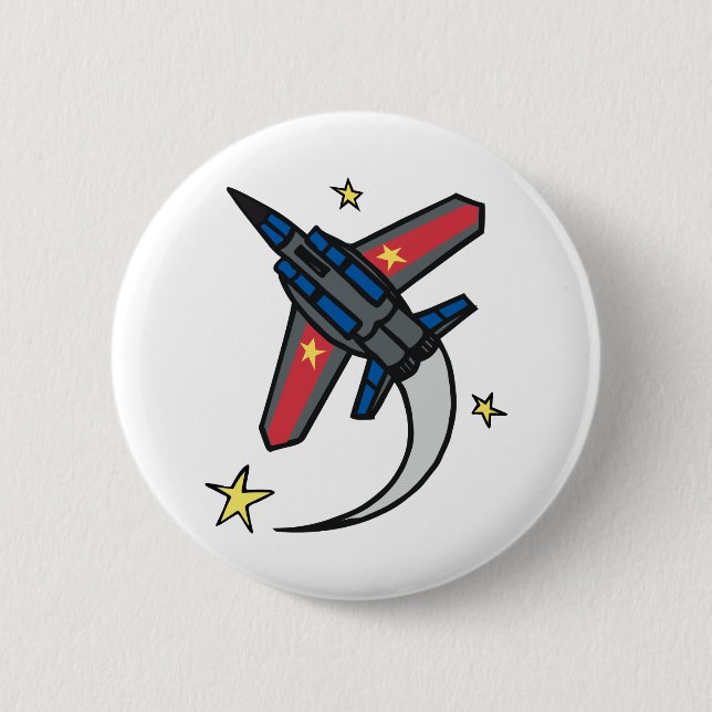 Flying Jet Flugzeug Button (Vorderseite)