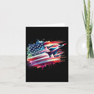 Flying Jets American Flag USA Patriotic 4. Juli Karte