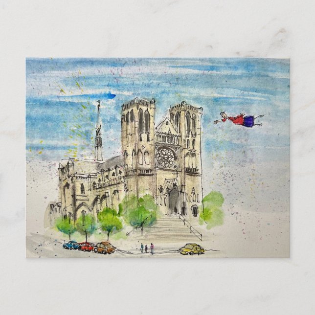 Flying Joanna Post Card Postkarte (Vorderseite)