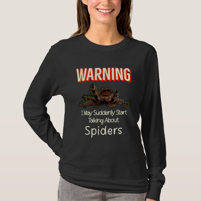 Flying Jumping Spider Warning Spooder Mom Spooder  T-Shirt (Vorderseite)