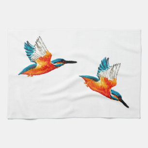 Flying Kingfisher Art Handtuch