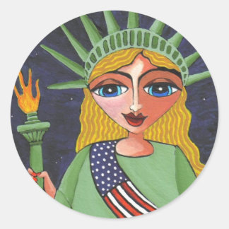 Flying Lady Liberty - Aufkleber