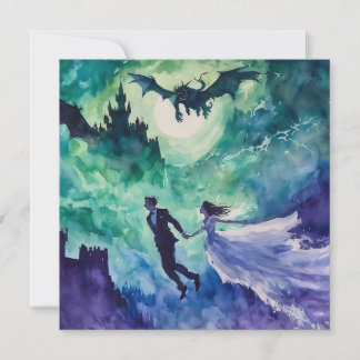 Flying Lovers - Aquarellmalerei