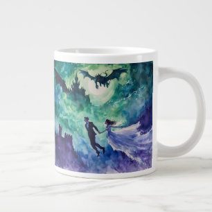 Flying Lovers - Aquarellmalerei Jumbo-Tasse