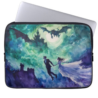 Flying Lovers - Aquarellmalerei Laptopschutzhülle