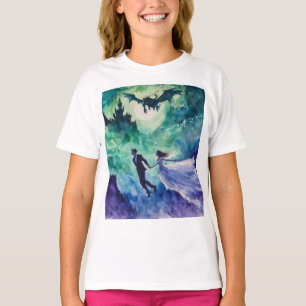 Flying Lovers - Aquarellmalerei T-Shirt
