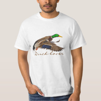 Flying Male Mallard Duck Wildlife T - Shirt