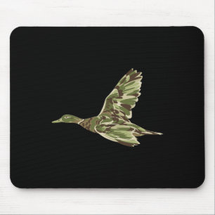 Flying Mallard Duck Camouflage Camouflage Ente Jag Mousepad