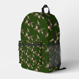 Flying Mallard Encks auf Green Bedruckter Rucksack
