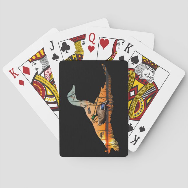 Flying Mallard Playing Cards, Entenjagd Spielkarten (Rückseite)