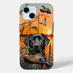 Flying Mallard und Labrador iPhone Tough Case