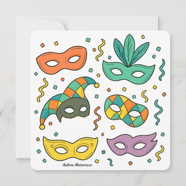 Flying Masks Karte (Vorderseite)