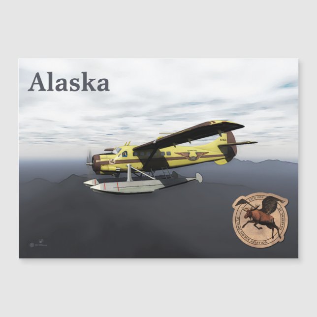 Flying Moose Aviation de Havilland DH3-C Otter Magnetkarte (Vorderseite)