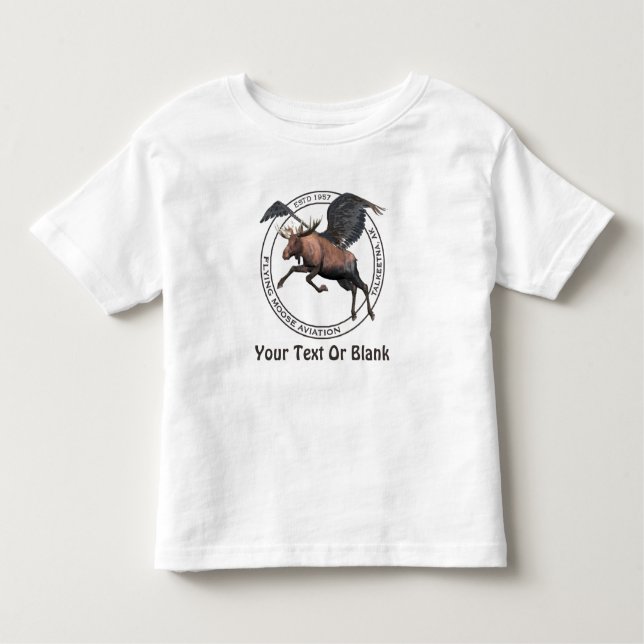 Flying Moose Aviation Kleinkind T-shirt (Vorderseite)