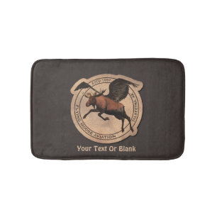 Flying Moose Aviation Patch Badematte
