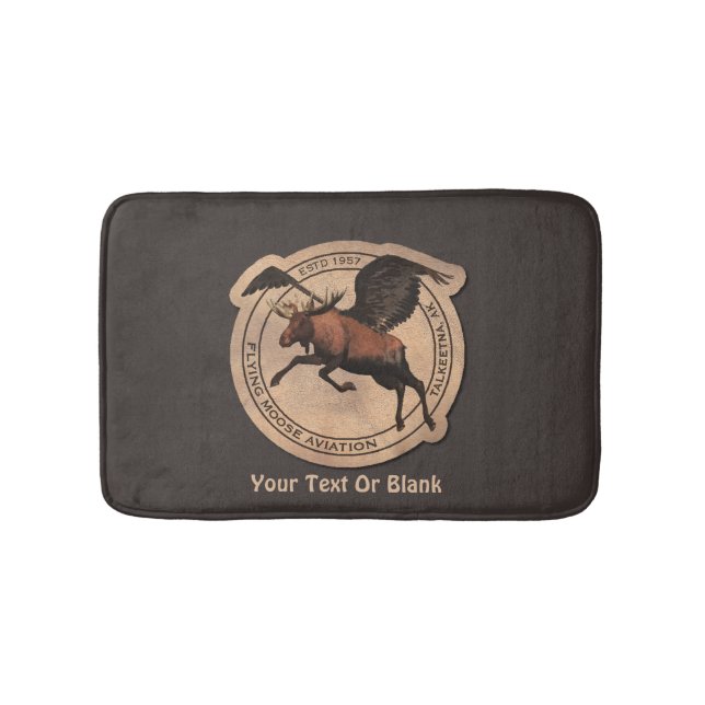Flying Moose Aviation Patch Badematte (Vorderseite)