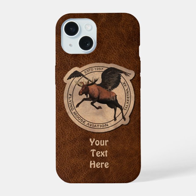 Flying Moose Aviation Patch Case-Mate iPhone Fall 15 Hülle (Rückseite)