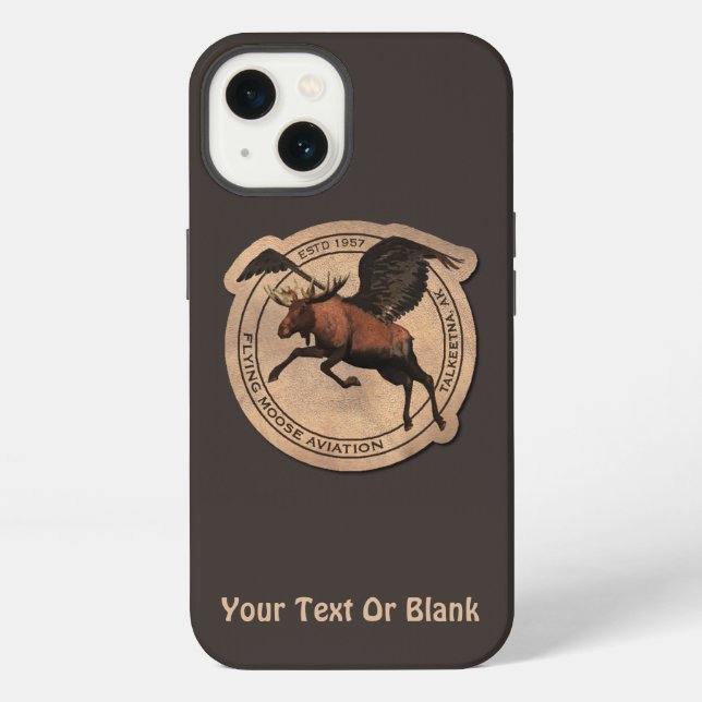 Flying Moose Aviation Patch Case-Mate iPhone Fall Hülle (Rückseite)