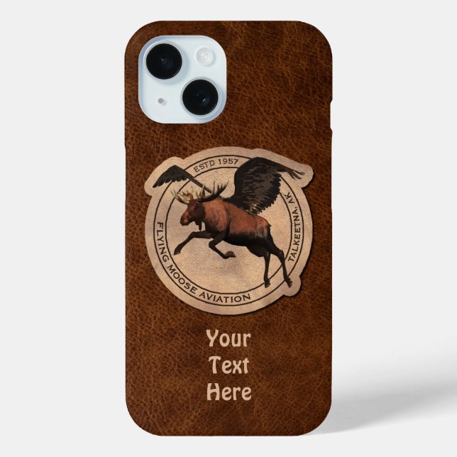 Flying Moose Aviation Patch Case-Mate iPhone Fall Hülle (Rückseite)